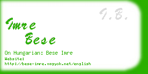 imre bese business card